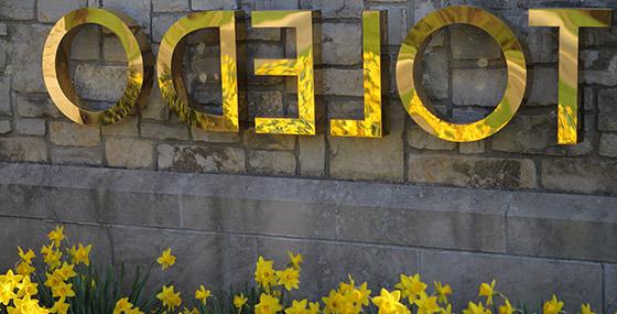 University of Toledo sign at campus entrance